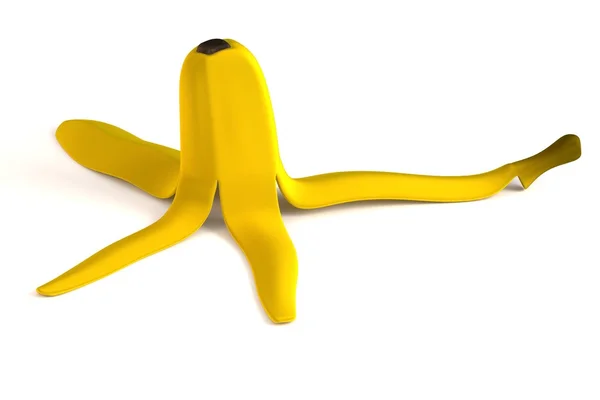 바나나 껍질의 3d 렌더링 — 스톡 사진