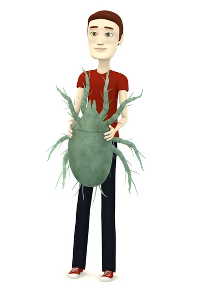 3D renderowania postać z kreskówek z roztocza — Zdjęcie stockowe