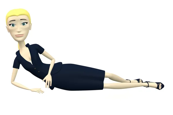 Cartoon zakenvrouw - rust — Stockfoto
