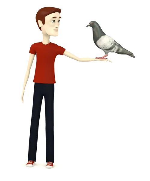 3D renderowania postać z kreskówek z gołębi — Zdjęcie stockowe