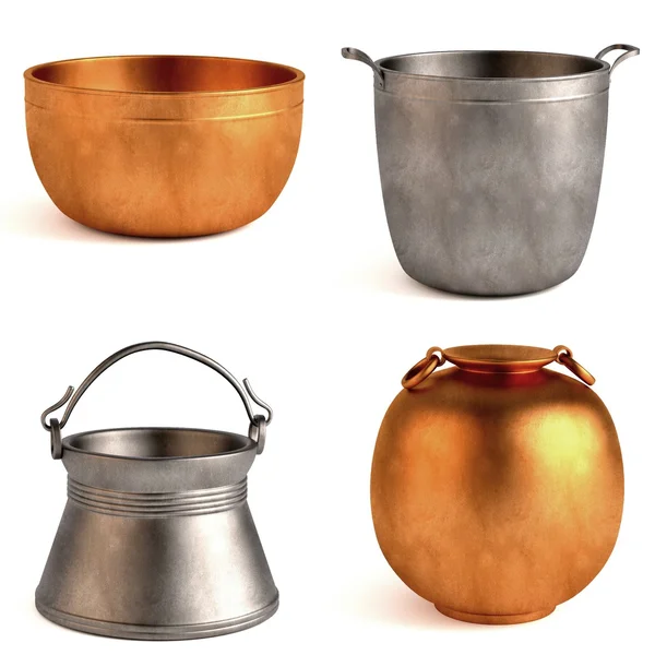 3d render of antique pots — Stock Photo, Image