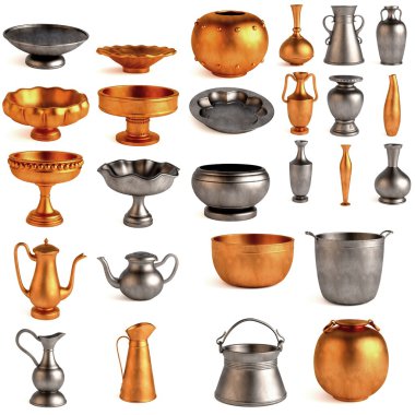 3D render antik yemekler