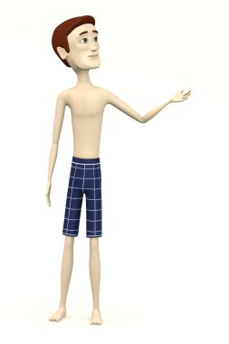 çizgi film erkek mayo gösteren