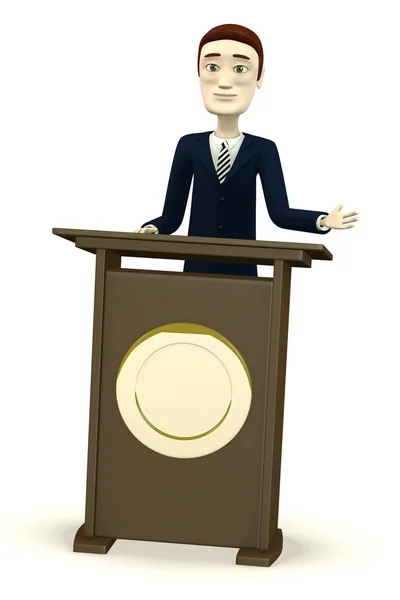 3d render of cartoon characer talking — Stock Photo, Image