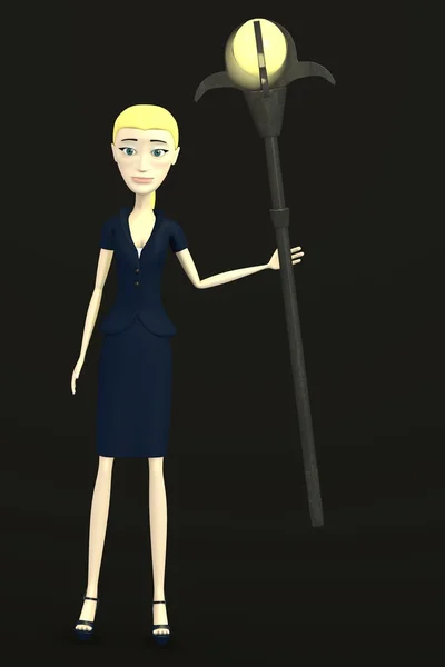 3D render postać z kreskówek z personelu — Zdjęcie stockowe