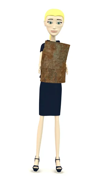 3D зображення персонажа мультфільму зі стволом — стокове фото