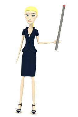 3D render matkap ile çizgi film karakteri