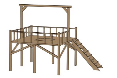 Ortaçağ darağacı çizgi film resim