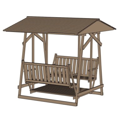 Bahçe Swing çizgi film resim