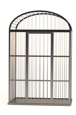 kuş kafesi gerçekçi 3d render