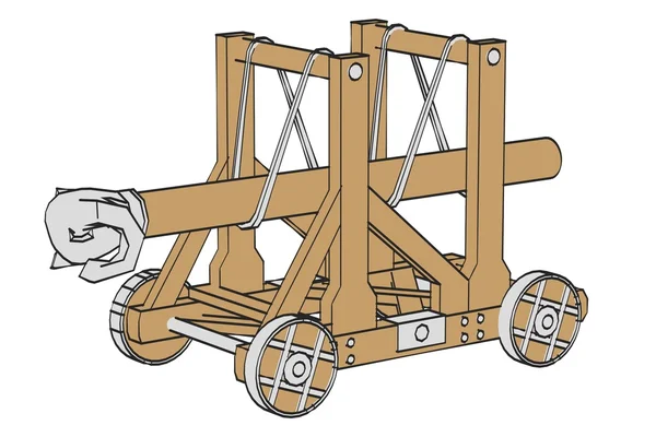 Karikatür resim battering RAM — Stok fotoğraf