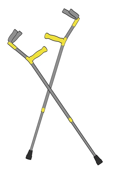 Cartoon-Bild von Krücken (medizinische) — Stockfoto
