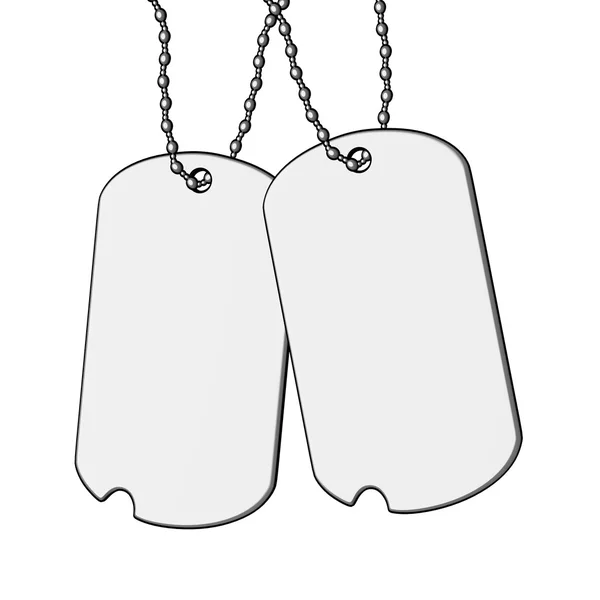 Cartoon image of dog-tag — Stock Photo, Image