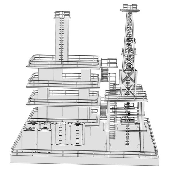 Imagem dos desenhos animados de equipamento de óleo — Fotografia de Stock