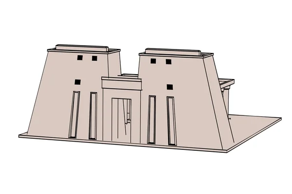 Cartoon image of egyptian house — Stock Photo, Image