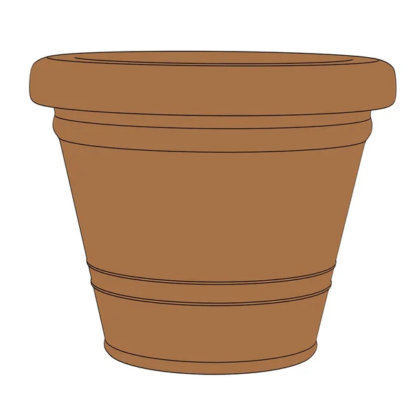 Cartoon image of flower pot — Stock Photo, Image