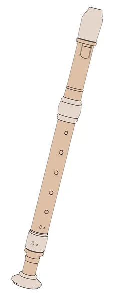 Immagine cartone animato di strumento flauto — Foto Stock
