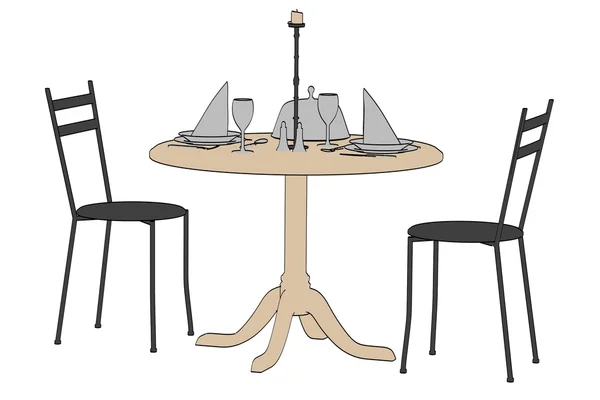 Image de bande dessinée de table de restaurant — Photo