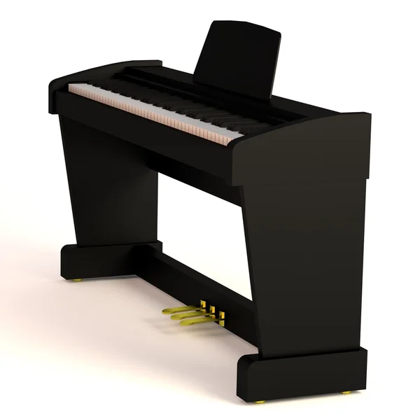 Renderização 3D realista de piano digital — Fotografia de Stock
