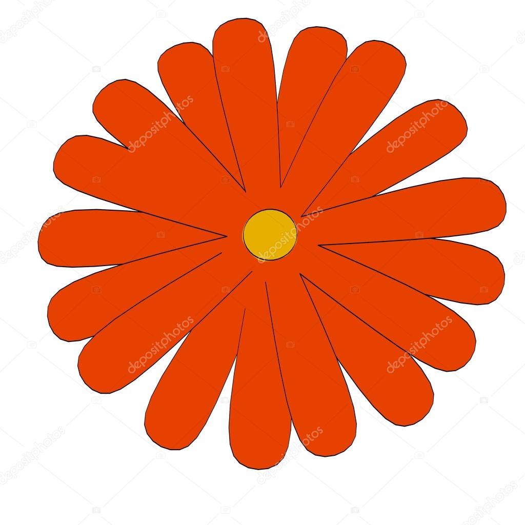 Image De Dessin Animé De Fleur Rouge Photographie