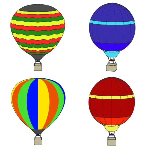 Imagen de dibujos animados de globo de aire caliente —  Fotos de Stock