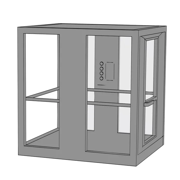 Imagem dos desenhos animados do elevador — Fotografia de Stock