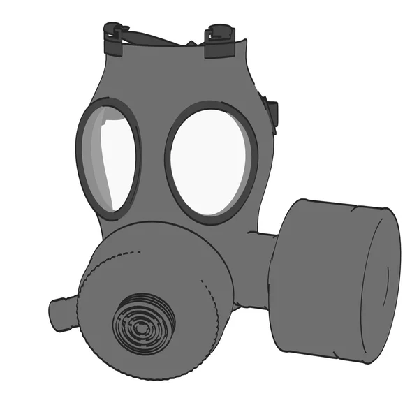 Gaz maskesi çizgi film resim — Stok fotoğraf