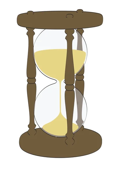 Kreslený obrázek přesýpacích hodin objektu — Stock fotografie