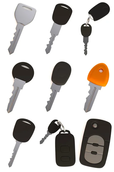 Realistic 3d render of car key — Stock Photo, Image