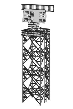 Havaalanı radar çizgi film resim