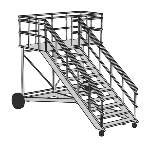 Imagen de dibujos animados de escaleras del aeropuerto —  Fotos de Stock