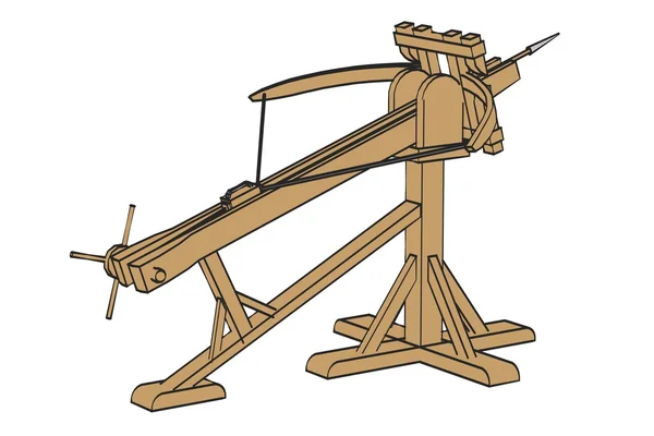 Cartoon image of ballista weapon — Stock Photo, Image