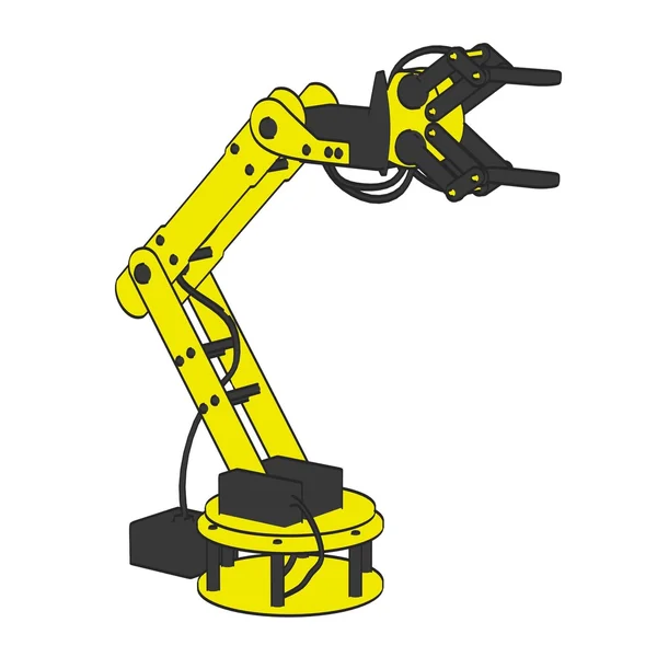 Immagine cartone animato del braccio robotico — Foto Stock