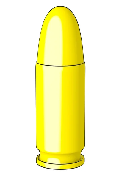 Kreskówka obraz pistolet pocisk — Zdjęcie stockowe