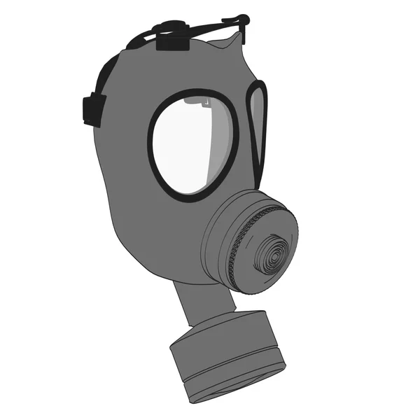 Gaz maskesi çizgi film resim — Stok fotoğraf