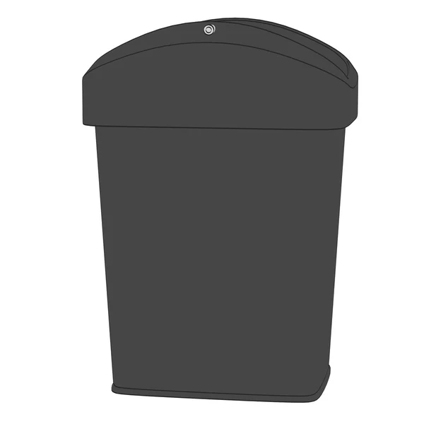 Cartoon image of trash bin — Stock Photo, Image