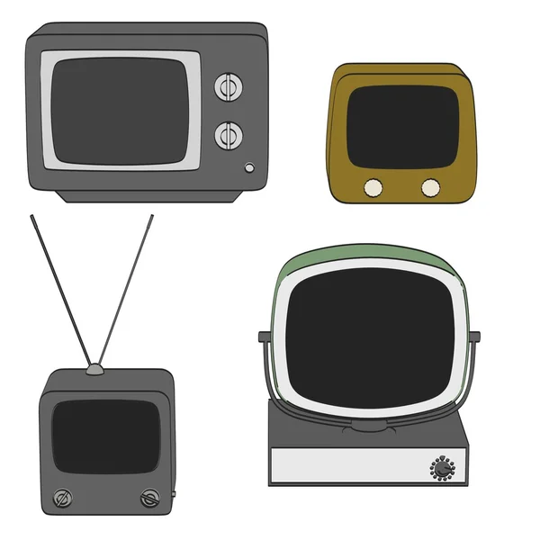 Cartoon image of retro TV set — Stock Photo, Image