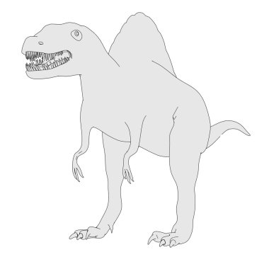 spinosaurus dino çizgi film resim