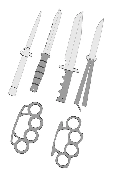 Cartoon image of street knifes — Stock Photo, Image