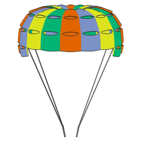 Cartoon image of parachute — Stock Photo, Image