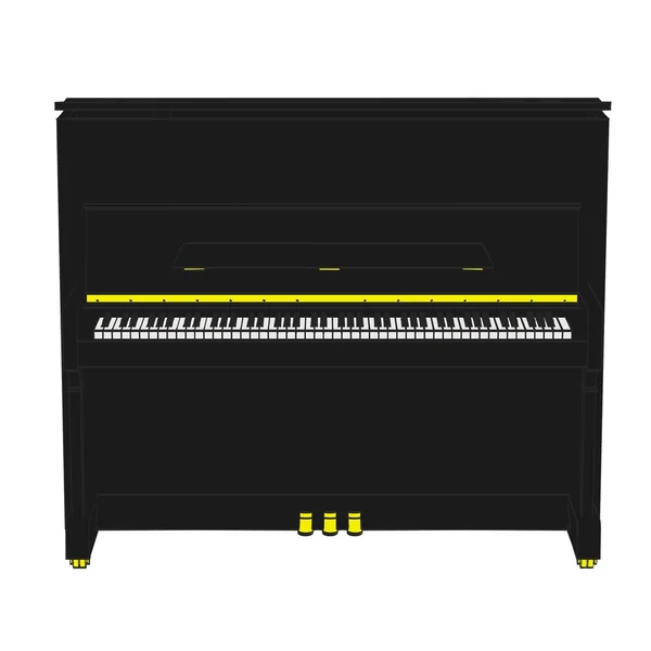 Cartoon image of piano — Stock Photo, Image