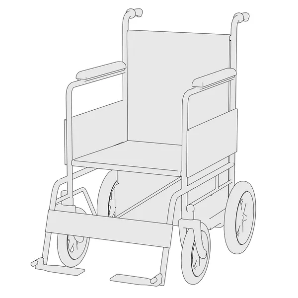 Cartoon image of wheel chair — Stock Photo, Image