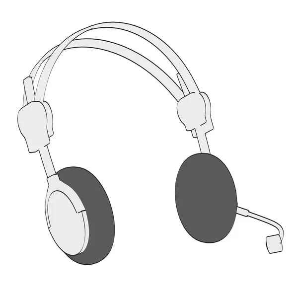 Cartoon image of 2d headphones — Stock Photo, Image