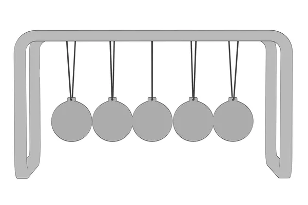 Cartoon afbeelding van newton cradle — Stockfoto