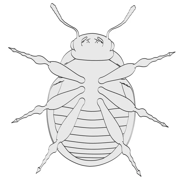 Cartoon image of potato beetle — Stock Photo, Image