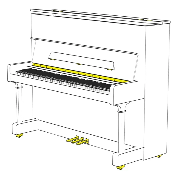 Cartoon image of piano — Stock Photo, Image