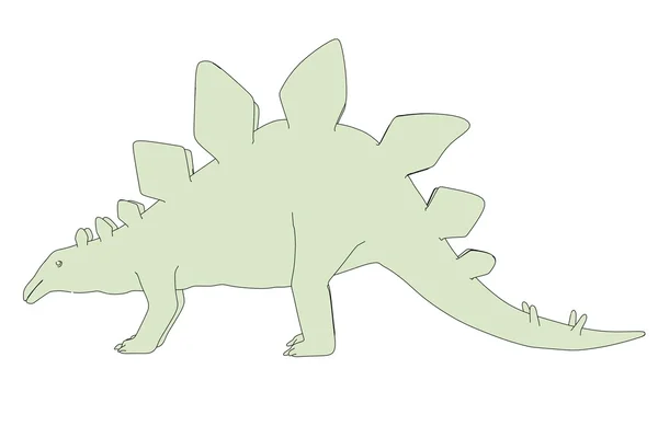 Imagen de dibujos animados de stegosaurus dino —  Fotos de Stock