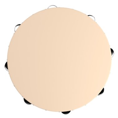Realistic 3d render of tambourine clipart
