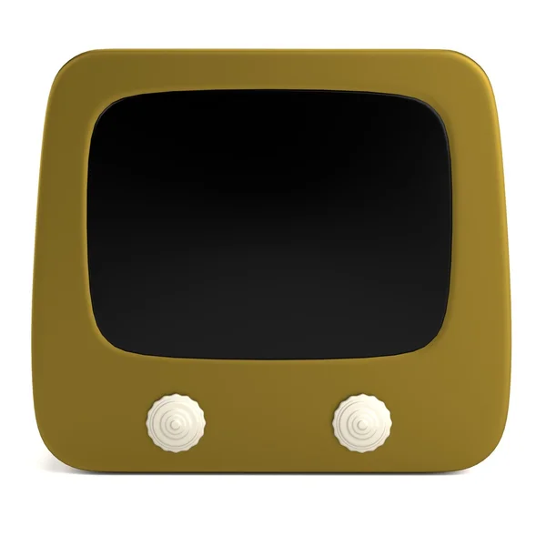 Realistic 3d render of retro TV — Stock Photo, Image