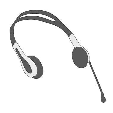 Caricatura de auriculares 2d